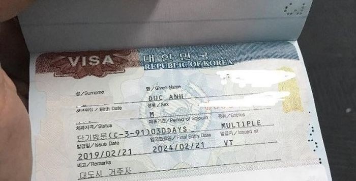 Bạn chỉ được phép lưu trú tại Hàn mỗi lần tối đa là 30 ngày với visa này