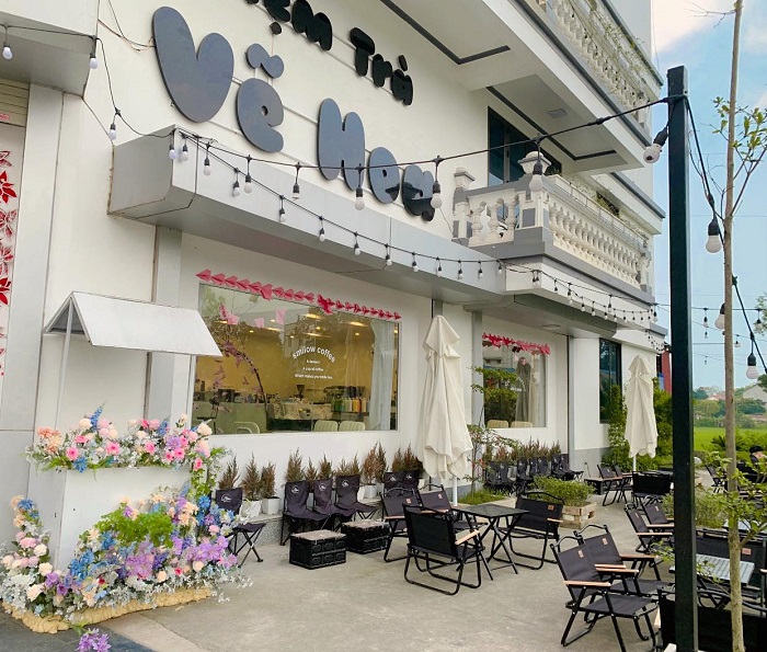 Tiệm trà vẽ hoa là quán cà phê đẹp ở Thái Nguyên góc nào cũng chất