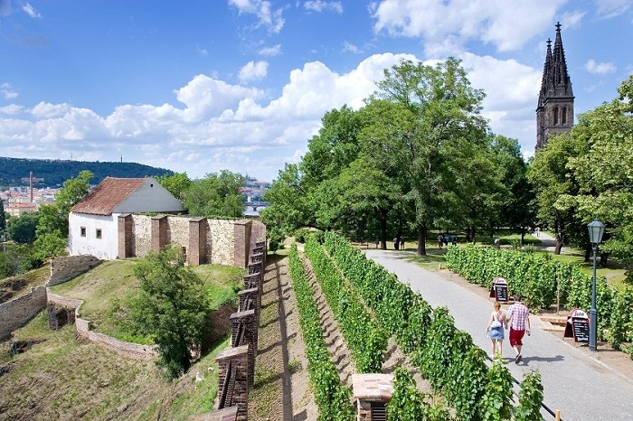 Tham quan Công viên khi đến pháo đài Vysehrad Séc
