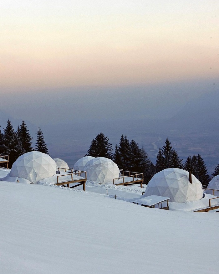 Whitepod là một trong những resort đẹp nhất thế giới nằm ở Thụy Sỹ