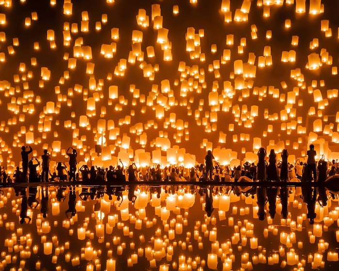 Yi Peng là lễ hội lồng đèn trên thế giới vô cùng lung linh, lộng lẫy