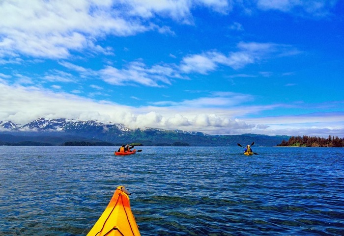 Khám phá công viên Bang Vịnh Kachemak bằng thuyền kayak. Bán đảo Kenai Alaska