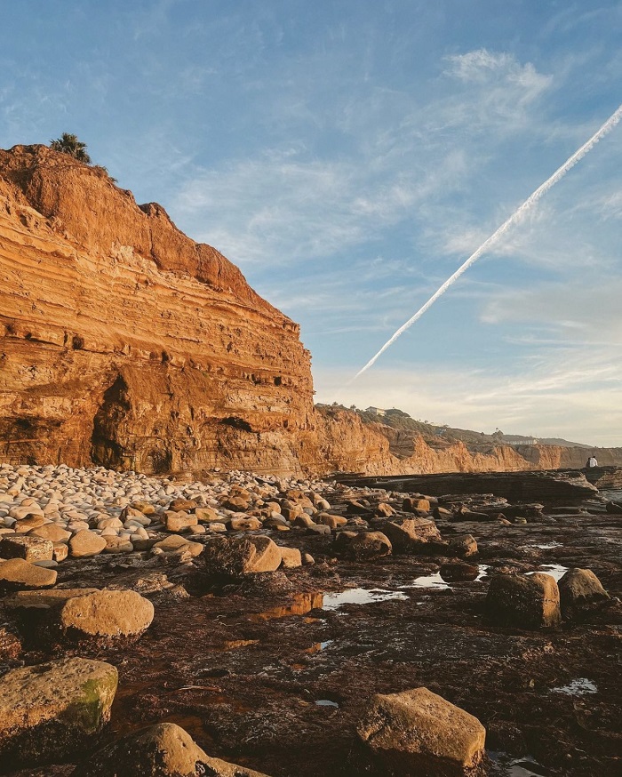 Những vách đá sa thạch ấn tượng trong Công viên tự nhiên Sunset Cliffs