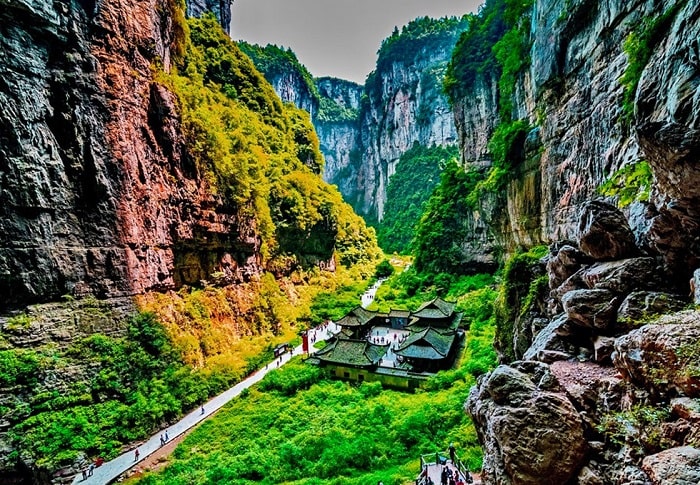 Kinh nghiệm du lịch Trùng Khánh - tham quan công viên địa chất Wulong 