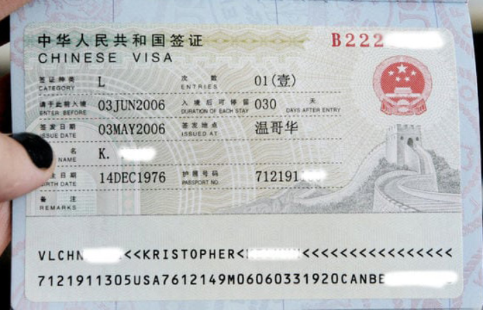 Visa sang Trung Quốc -chi phí làm Visa đi Trung Quốc