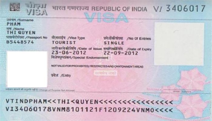Visa dán trên hộ chiếu truyền thống - Kinh nghiệm xin visa Ấn Độ