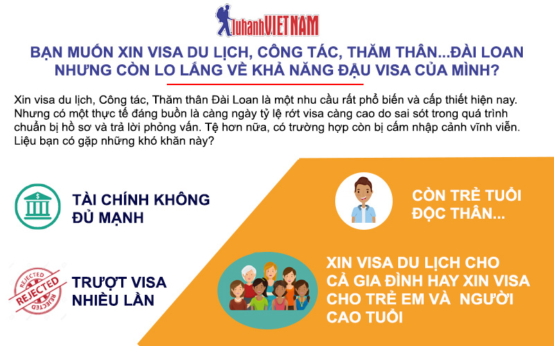 Dịch vụ xin làm visa công tác, thăm thân, du lịch Đài Loan