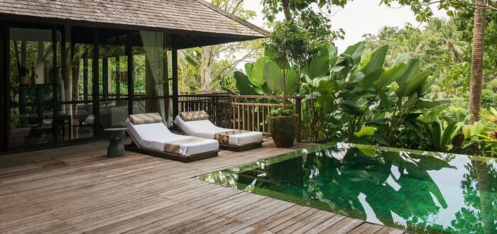 Khách sạn 5 sao ở Bali - Komaneka at Bisma sở hữu view nhìn cực đẹp ra sông Campuhan thơ mộng