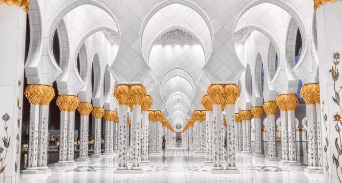 Đại Thánh đường Sheikh Zayed lớn và hoành tráng nhất thế giới -du lịch Abu Dhabi giá rẻ
