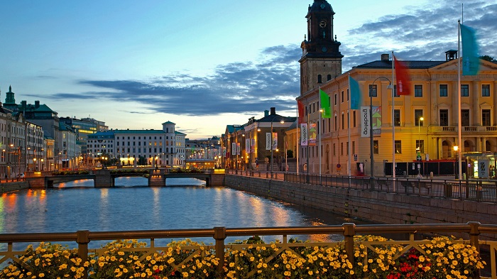 Gothenburg Thụy Điển, nơi quanh năm không bị đóng băng và là một cảng thương mại lớn của Thụy Điển