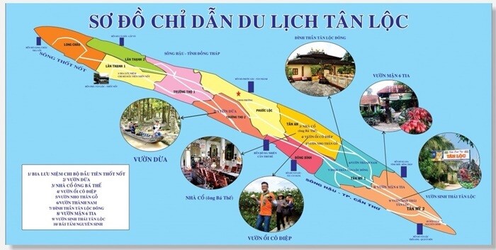Cu Lao Tan Loc - tourist map