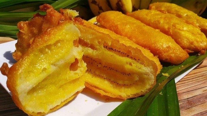 Món ngon ở Yangon - bánh chuối Kauknyintok