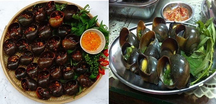 Món ăn ngon Cần Thơ - ốc nướng tiêu