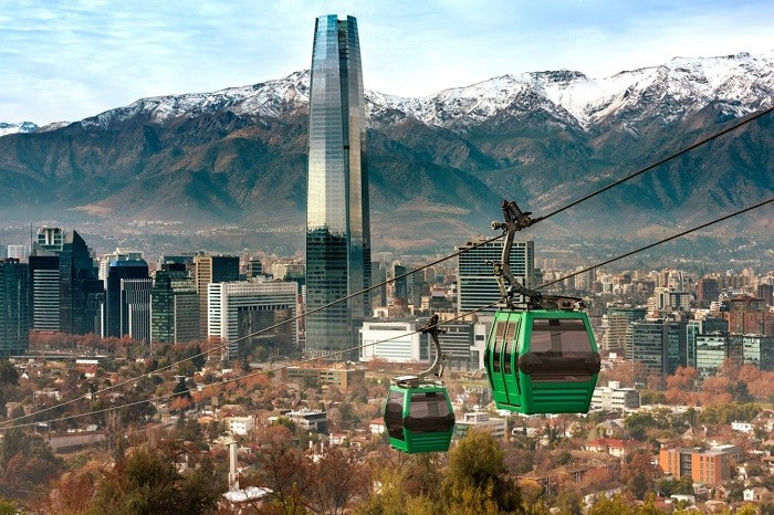 Đi cáp treo ngắm toàn cảnh Santiago - một tuần ở Chile