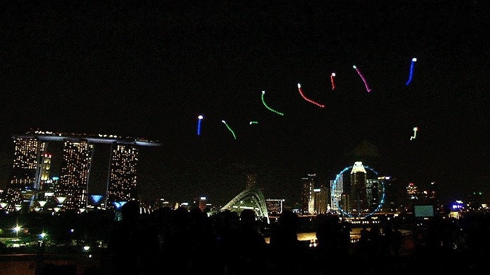 Singapore về đêm thả liều LED