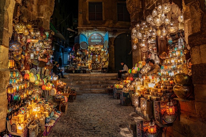 Khu chợ Khan Al-Khalili Bazaar - trải nghiệm ở Cairo