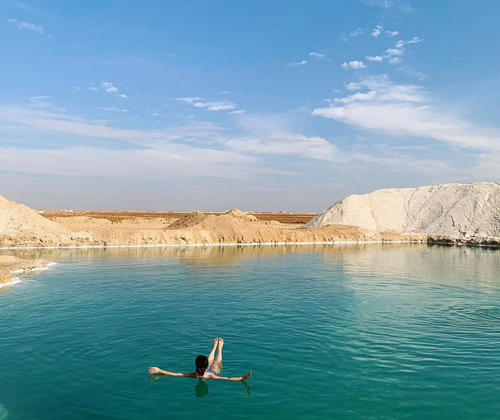 Hồ muối ở Ai Cập dành cho những người không biết bơi