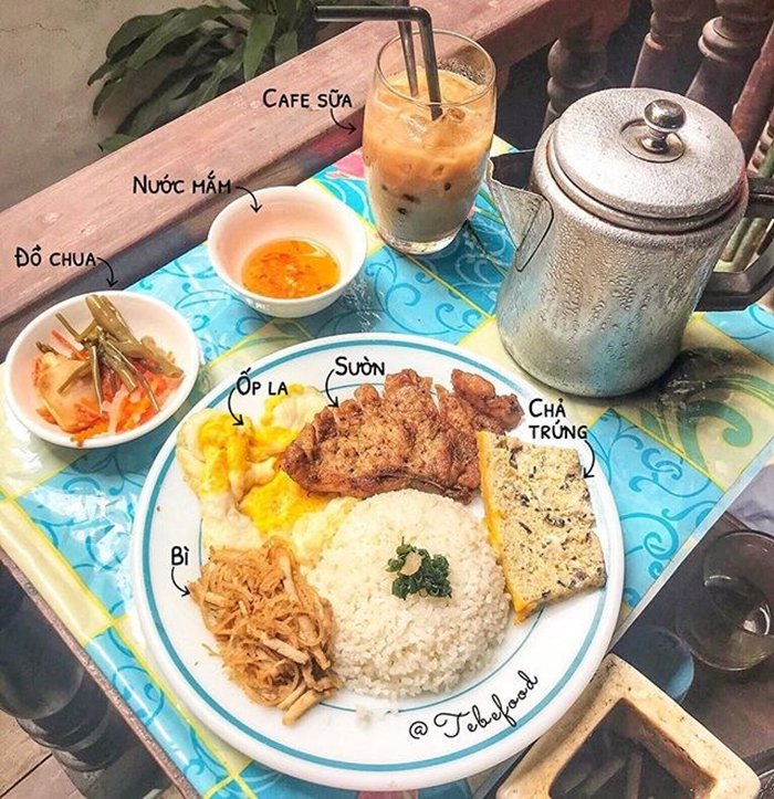Standard menu without adjustment of Saigon people every morning