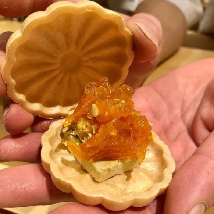 bánh ngọt truyền thống Nhật Bản - monaka tinh tế