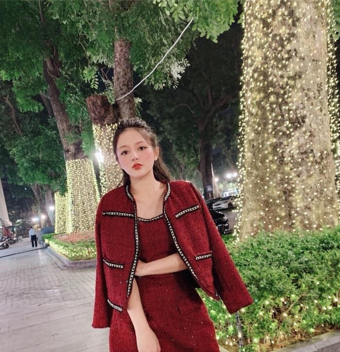 SẴN😍Đầm đỏ đô mặc tết nhung gân nữ cổ tàu trung hoa tay phồng xoè váy thời  trang đẹp rẻ xinh tiệc promkỉ yếu giáng sinh | Shopee Việt Nam