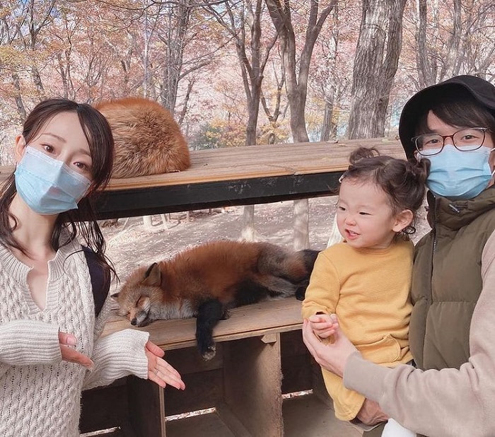 Zao Kitsune fox village - family photo shoot