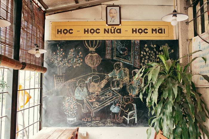 quán cafe trang trí Tết ở Hà Nội-cu-xa-cafe
