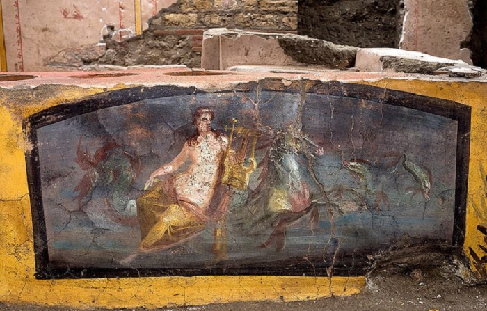 Quầy bar 2000 tuổi ở Italy bức bích họa