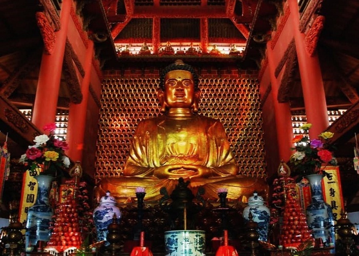 Buddha statue - the highlight at Hai Phong Red Pagoda