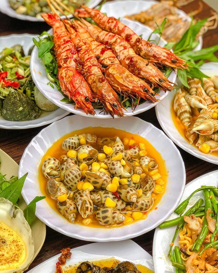 Những quán hải sản ngon và rẻ ở Sài Gòn - hải sản 103 Biển Xanh thực đơn