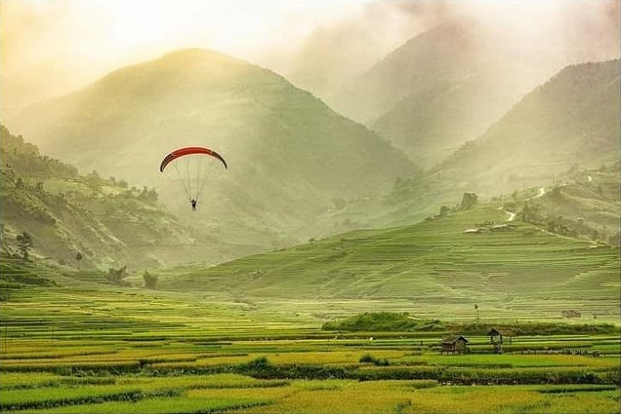 Đèo Khau Phạ là điểm bay dù lượn miền Bắc đẹp mãn nhãn