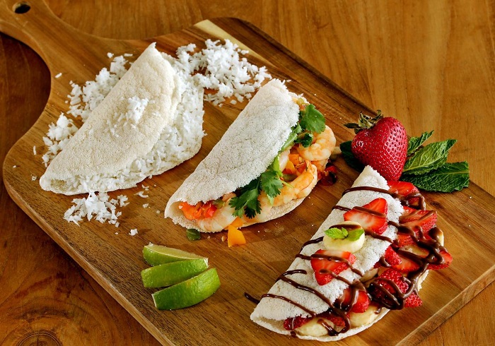 Tacos nhồi bột sắn là món ngon ở Rio de Janeiro