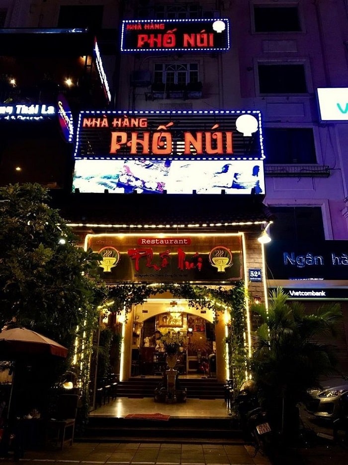 quán ăn gần sân bay Nội Bài - nhà hàng Phố Núi