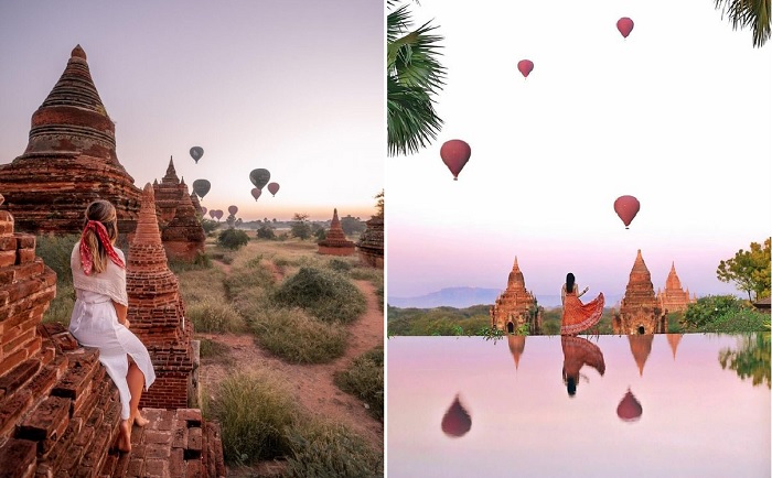 Bagan là điểm du lịch được ghé thăm nhiều nhất ở Myanmar với cảnh hoàng hôn tuyệt đẹp