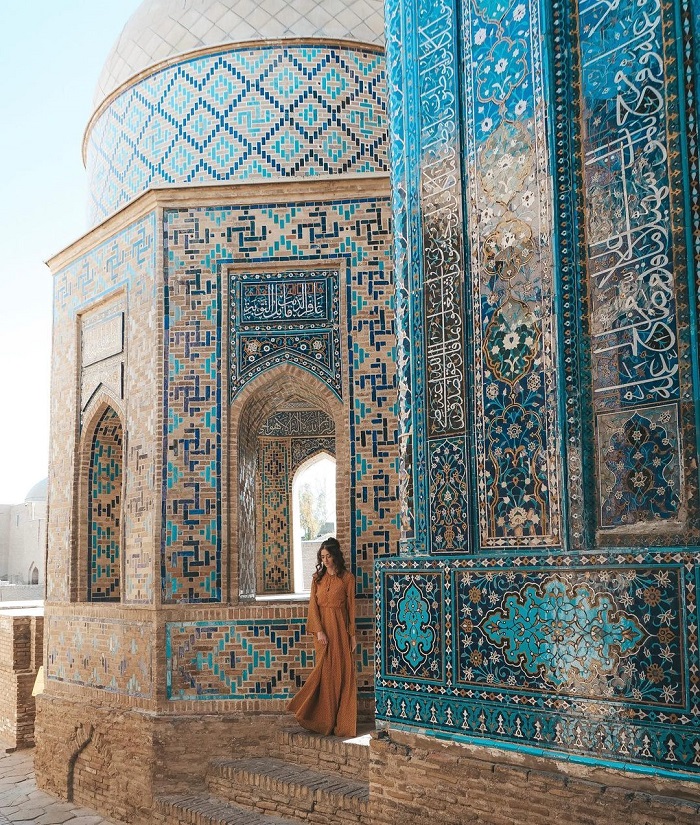 Lăng mộ Shah-i-Zinda là điểm đến đẹp ở Trung Á cực hút khách
