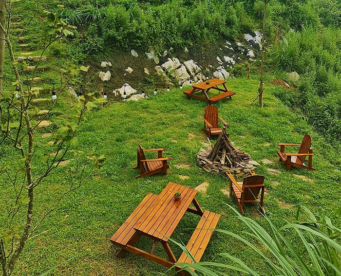 Phansi Glamping Sapa với khoảng không gian xanh mát 