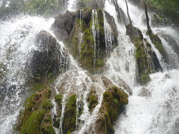 Pung Mai Chau Waterfall has more water in the rainy season