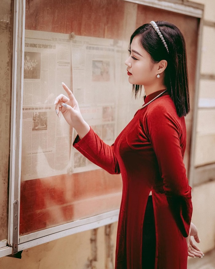 Báo Hà Nội Mới là địa điểm chụp áo dài Tết Hà Nội với vẻ đẹp hoài niệm
