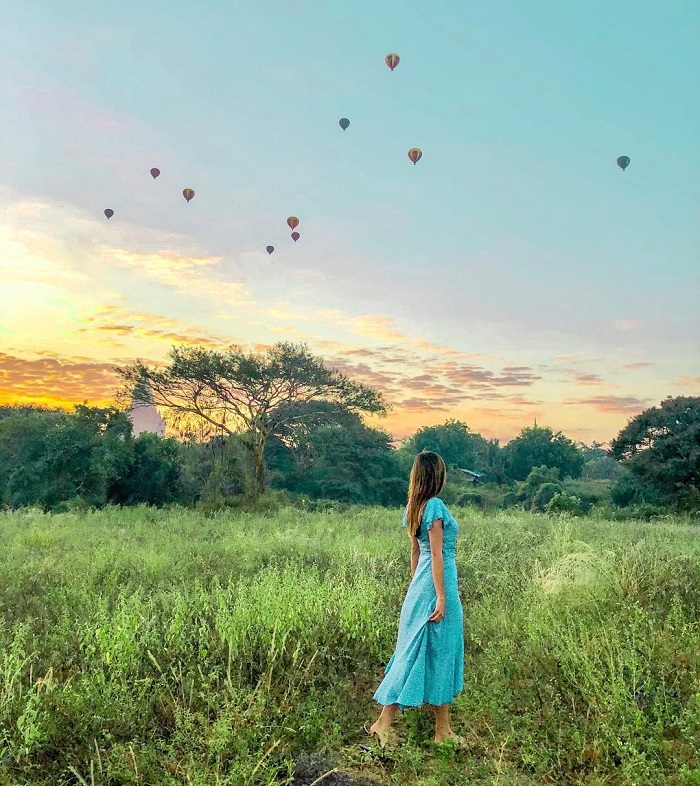 Bagan là địa điểm ngắm bình minh đẹp nhất châu Á với khoảnh khắc khinh khí cầu tung bay