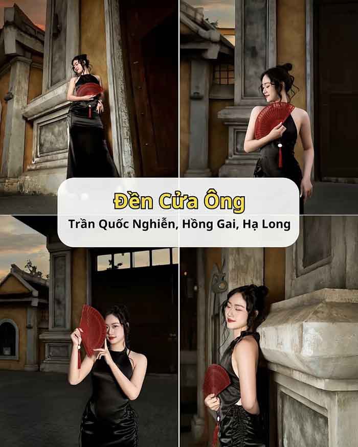 Những điểm chụp áo dài Tết đẹp ở Hạ Long - Đền Cửa Ông