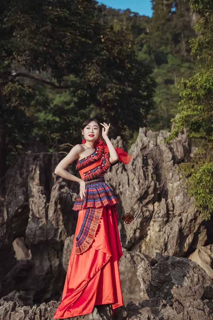 những địa điểm thuê trang phục dân tộc tại Mộc Châu - Trang phục kết hợp hài hòa