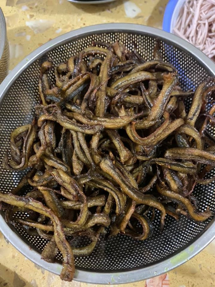 thịt lươn nấu nướng bún thang lươn Hưng Yên