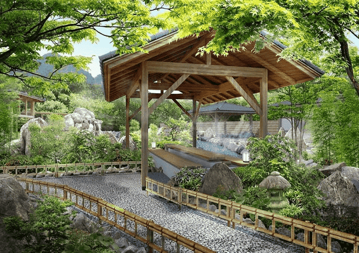 Construction model for Bang hot spring