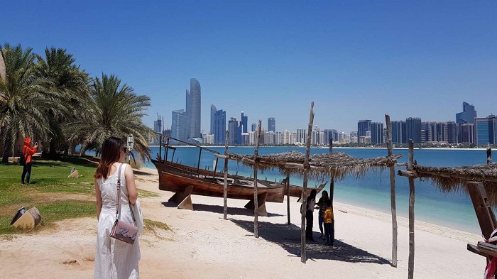 Dải bãi biển hẹp này là địa điểm đẹp nhất ở Làng Di sản Abu Dhabi
