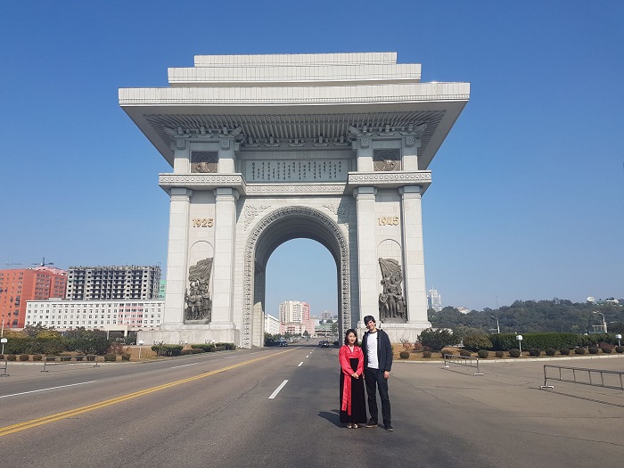 Khải Hoàn Môn Triều Tiên là điểm tham quan gần quảng trường Kim Nhật Thành 