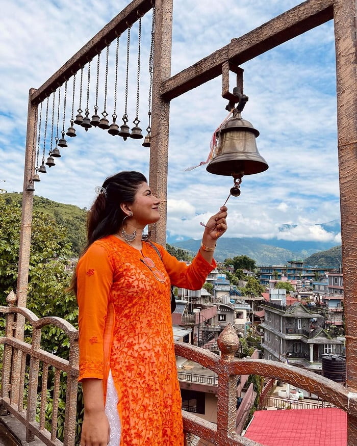 Ngắm cảnh ở đền Bindhyabasini Nepal