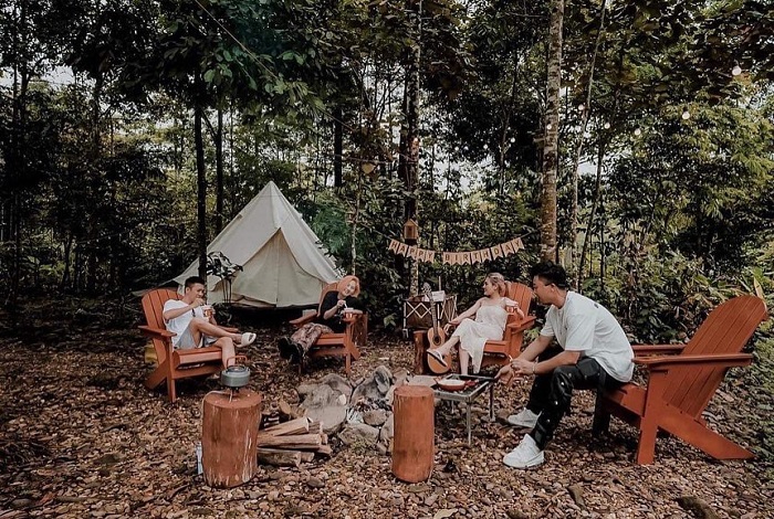 Khu cắm trại MoJen's & Retreat Thái Nguyên thu hút nhiều du khách đến cắm trại