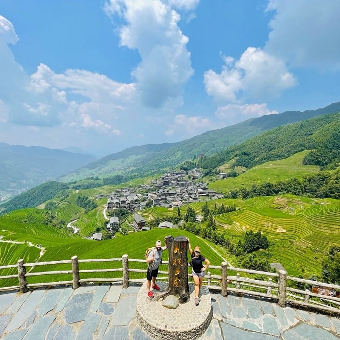 Ruộng bậc thang Longji Trung Quốc ở làng Ping'an