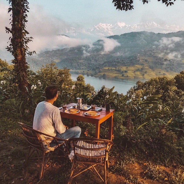 Ngắm cảnh ở hồ Begnas Nepal