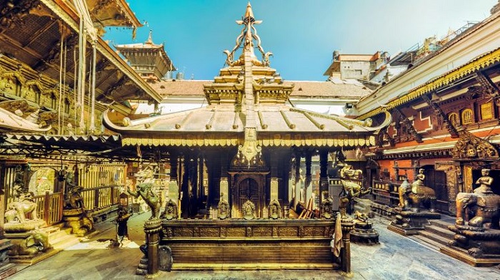 Ngôi đền vàng là điểm tham quan nổi bật ở phố cổ Patan 