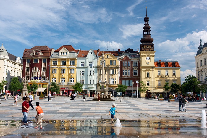 Quảng trường Masaryk là điểm tham quan ở thành phố Ostrava Séc 